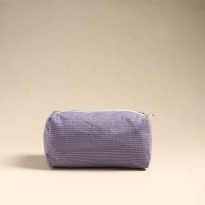  Purple Handmade Cotton Toiletry Pouch 