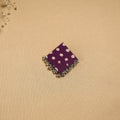 Handmade fabart ghungroo work hair clip 02 - handcrafted