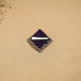 Handmade fabart ghungroo work hair clip 03 - handcrafted