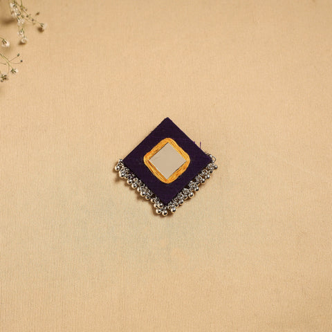 Handmade fabart ghungroo work hair clip 03 - handcrafted