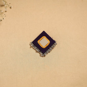 Handmade fabart ghungroo work hair clip 03 - handcrafted
