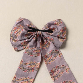 Purple Handmade Fabric Bow Hair Clip
