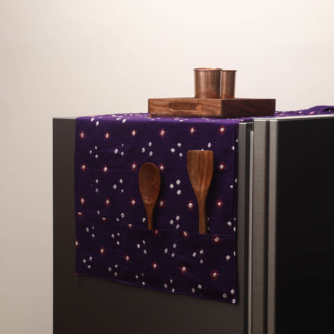 Handmade fridge top cover with multiple pockets 72