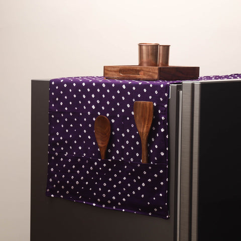 Handmade fridge top cover with multiple pockets 75