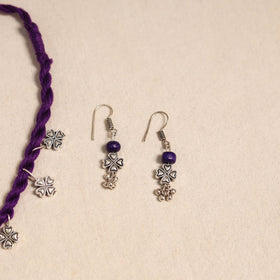 Purple - handmade german silver necklace set 06