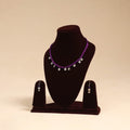 Purple - handmade german silver necklace set 06