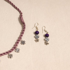 Purple - handmade german silver necklace set 10