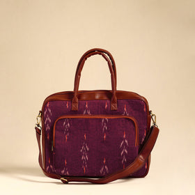  Purple Handmade Pochampally Ikat Laptop Bag