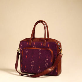  Purple Handmade Pochampally Ikat Laptop Bag