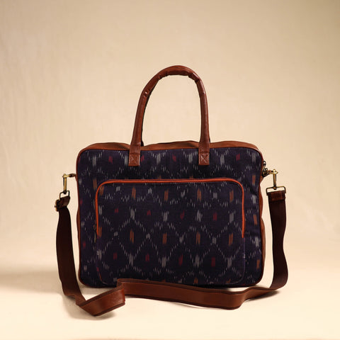  Purple Handmade Pochampally Ikat Laptop Bag