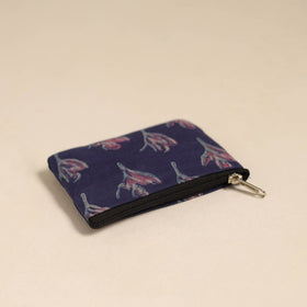  Purple Handmade Quilted Cotton Coin Pouch 