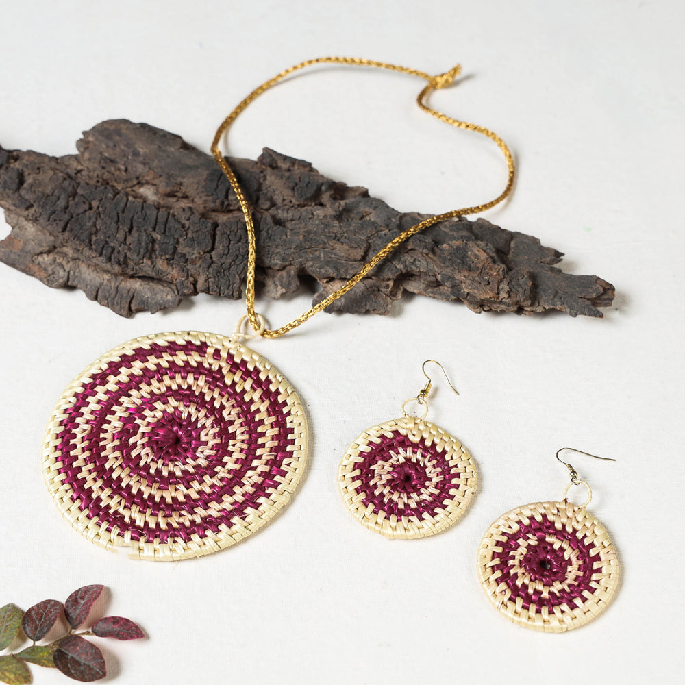  Handmade Sikki Grass Necklace Set 