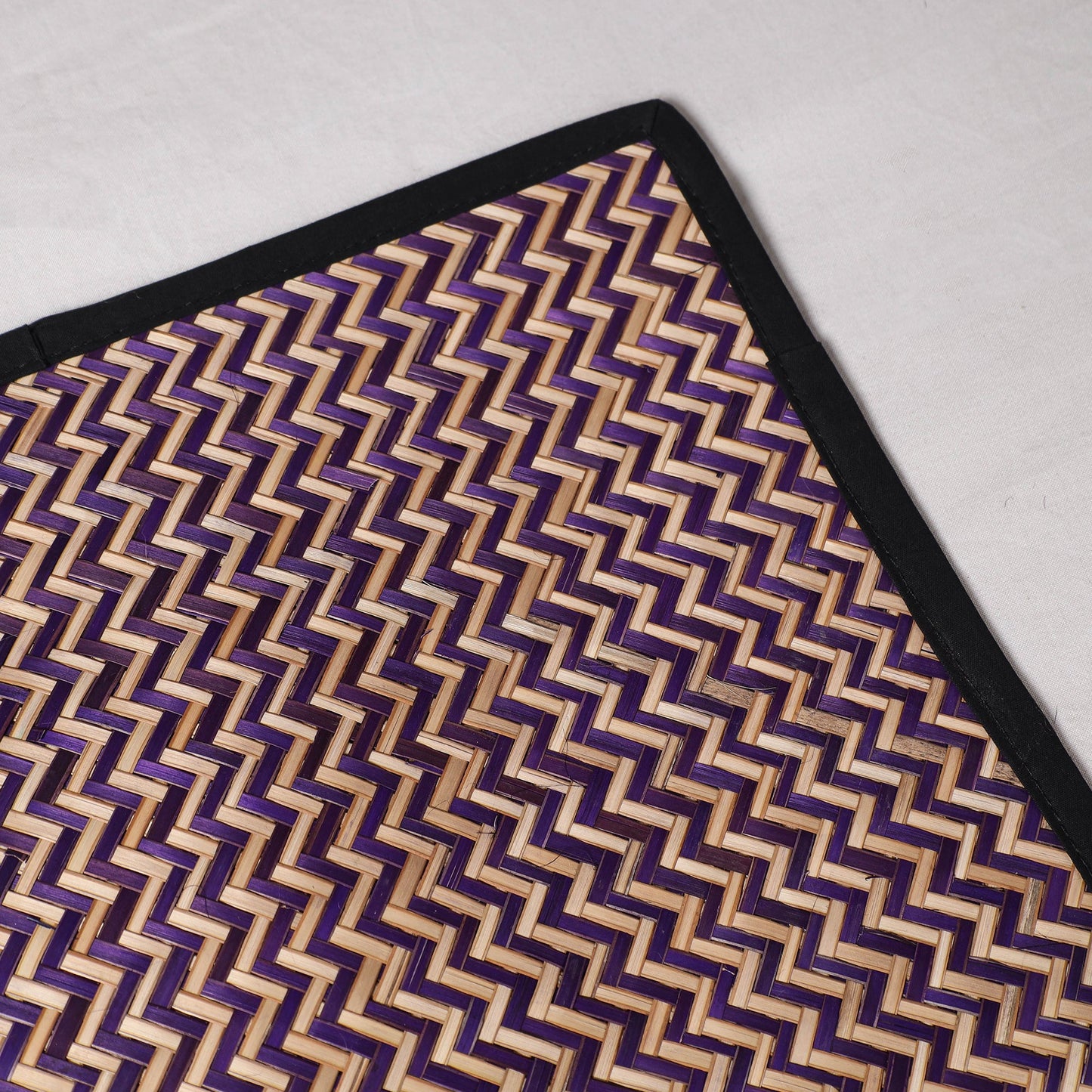  Purple Handmade Water Hyacinth Table Mat from Assam
