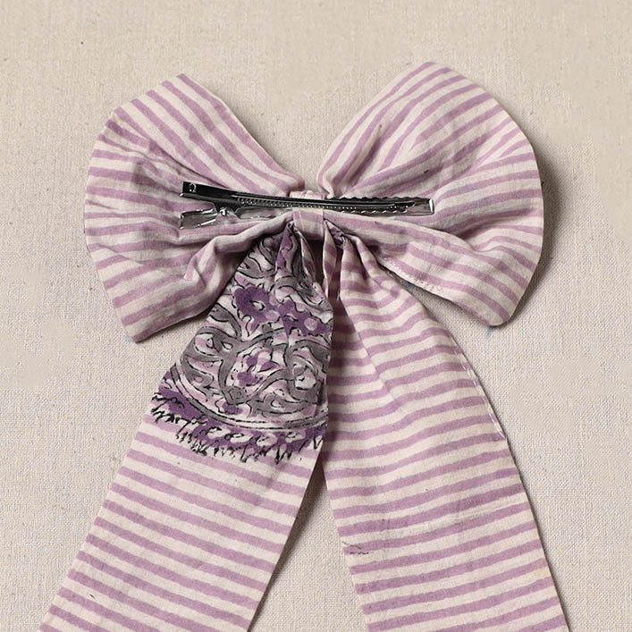 Purple - handmade women’s bow hair clip 74 - handcrafted