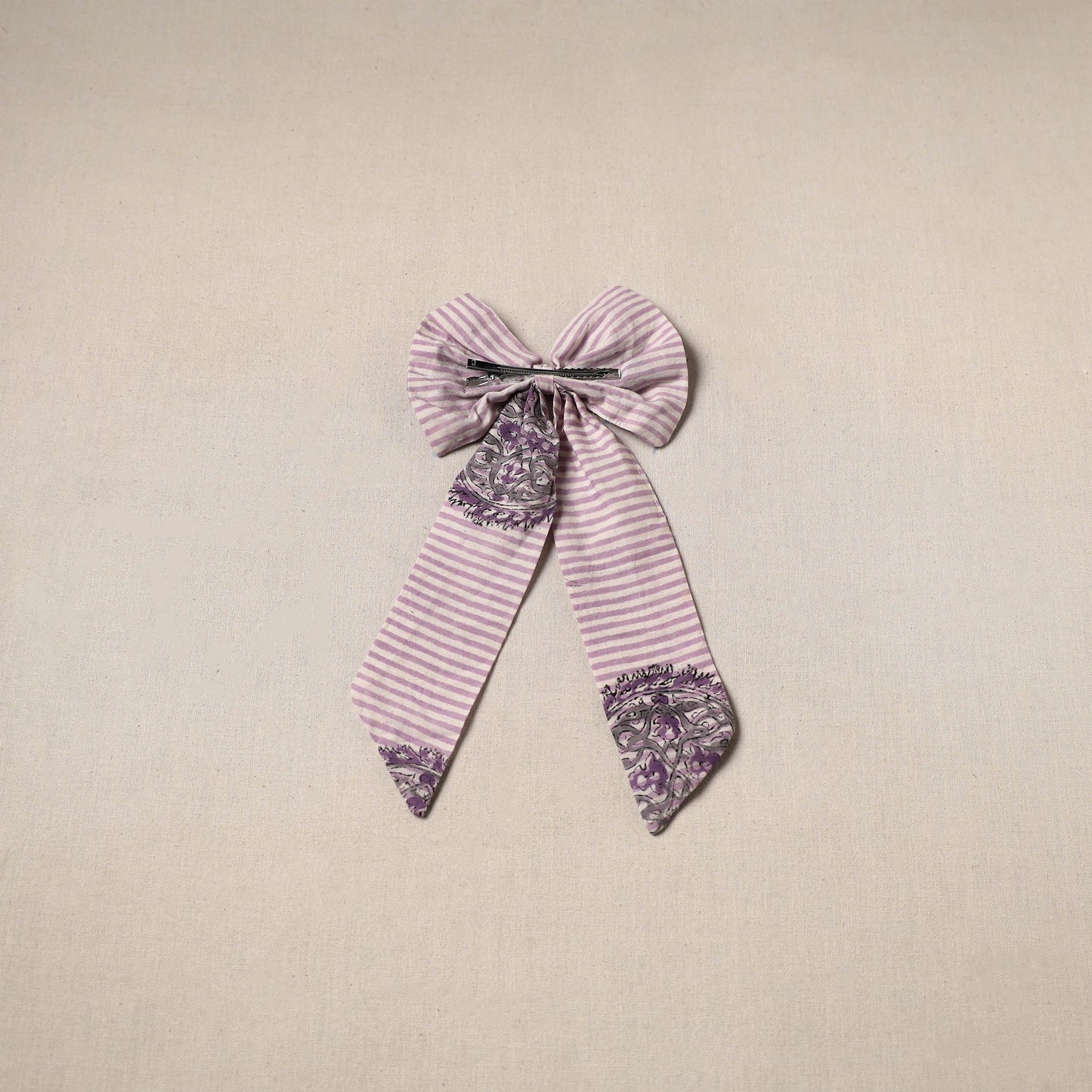 Purple - handmade women’s bow hair clip 74 - handcrafted