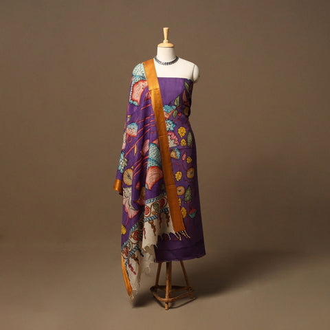 Handpainted srikalahasti bangalore silk pen kalamkari 2pc