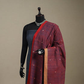 Peach - handspun handloom buti natural dyed cotton