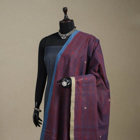 Peach - handspun handloom buti natural dyed cotton