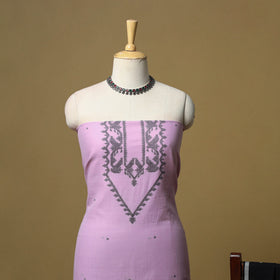 Handspun handloom phulia jamdani fine cotton 2pc unstitched