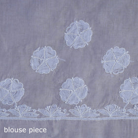 Heavy hand embroidered terivoile cotton lucknow chikan