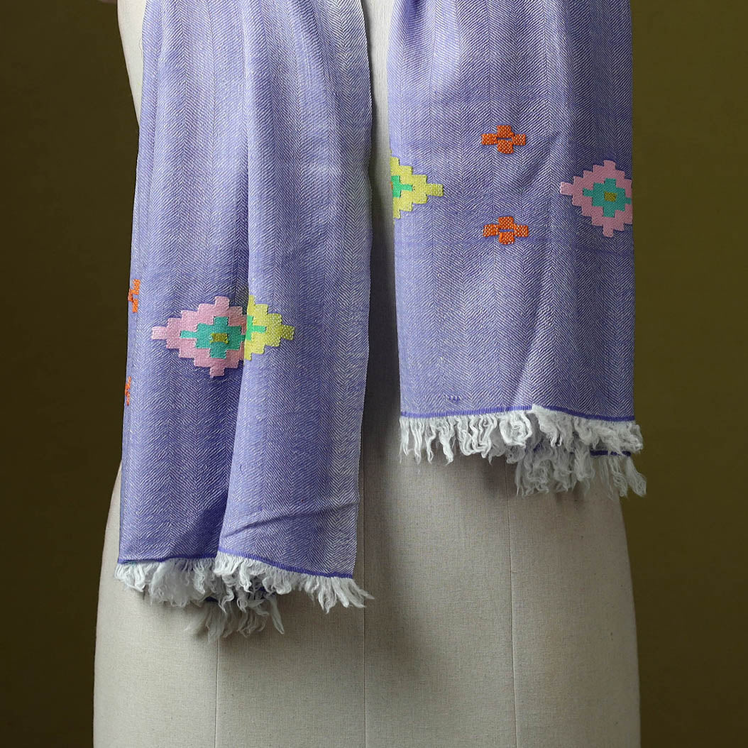 Himalayan handspun handwoven pure pashmina wool stole 12