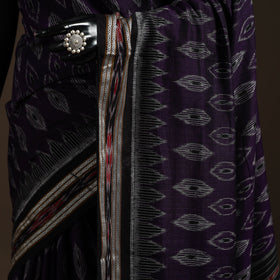 Ikat handloom cotton sambalpuri saree 15 - handcrafted