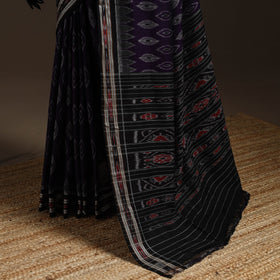 Ikat handloom cotton sambalpuri saree 15 - handcrafted
