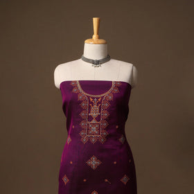 Ilkal kasuti embroidery cotton 3pc unstitched dress