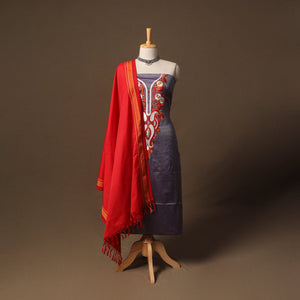 Ilkal kasuti embroidery khun silk 2pc unstitched dress