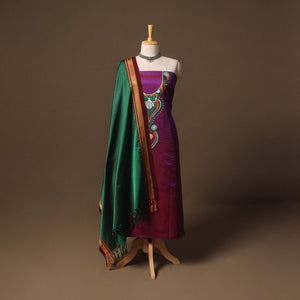 Ilkal kasuti embroidery khun silk 2pc unstitched dress