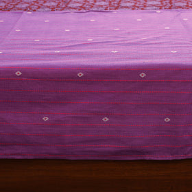 Purple - jacquard with bagh patch cotton bedsheet set 14