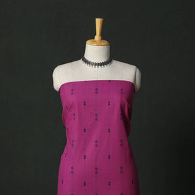 Jacquard cotton 2pc unstitched dress material with earrings