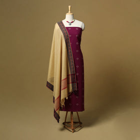 Jacquard cotton 2pc unstitched dress material