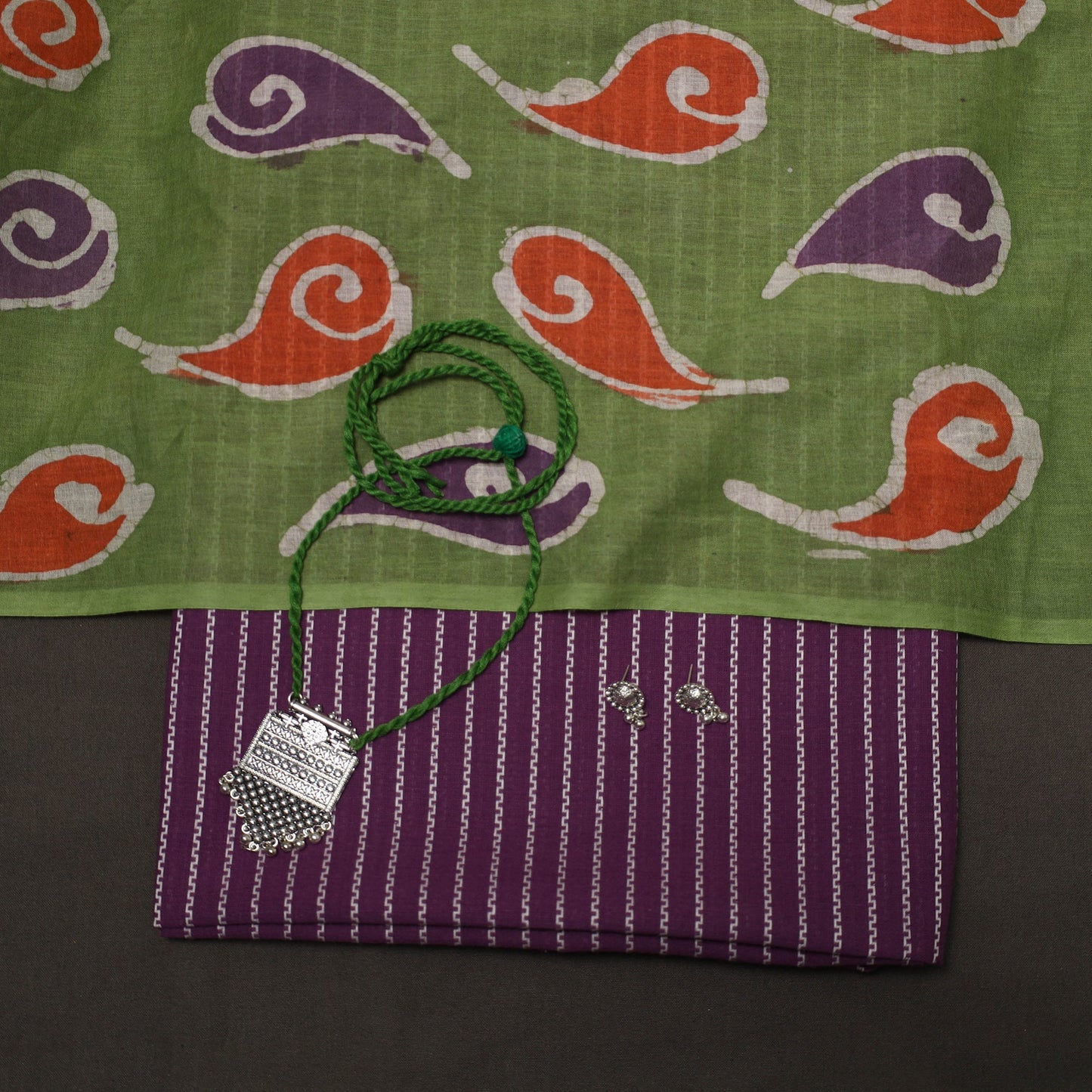 Jacquard cotton 2pc unstitched dress material