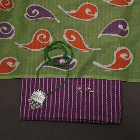 Jacquard cotton 2pc unstitched dress material