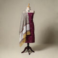 Jacquard cotton 2pc unstitched dress material