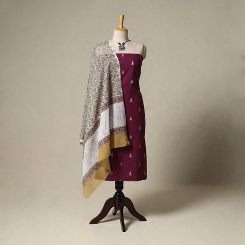 Jacquard cotton 2pc unstitched dress material