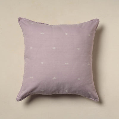 Purple Jacquard Cotton Hand Embroidery Cushion Cover (16 x 16 in) 07