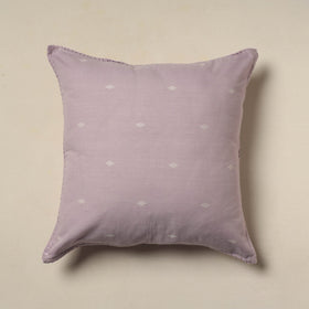Purple Jacquard Cotton Hand Embroidery Cushion Cover (16 x 16 in) 07