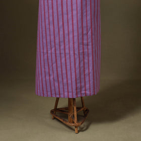 Purple Jacquard Cotton Dress Material with Jewellery Set