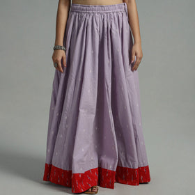 Purple Jacquard Patchwork 24 Kali Cotton Long Skirt