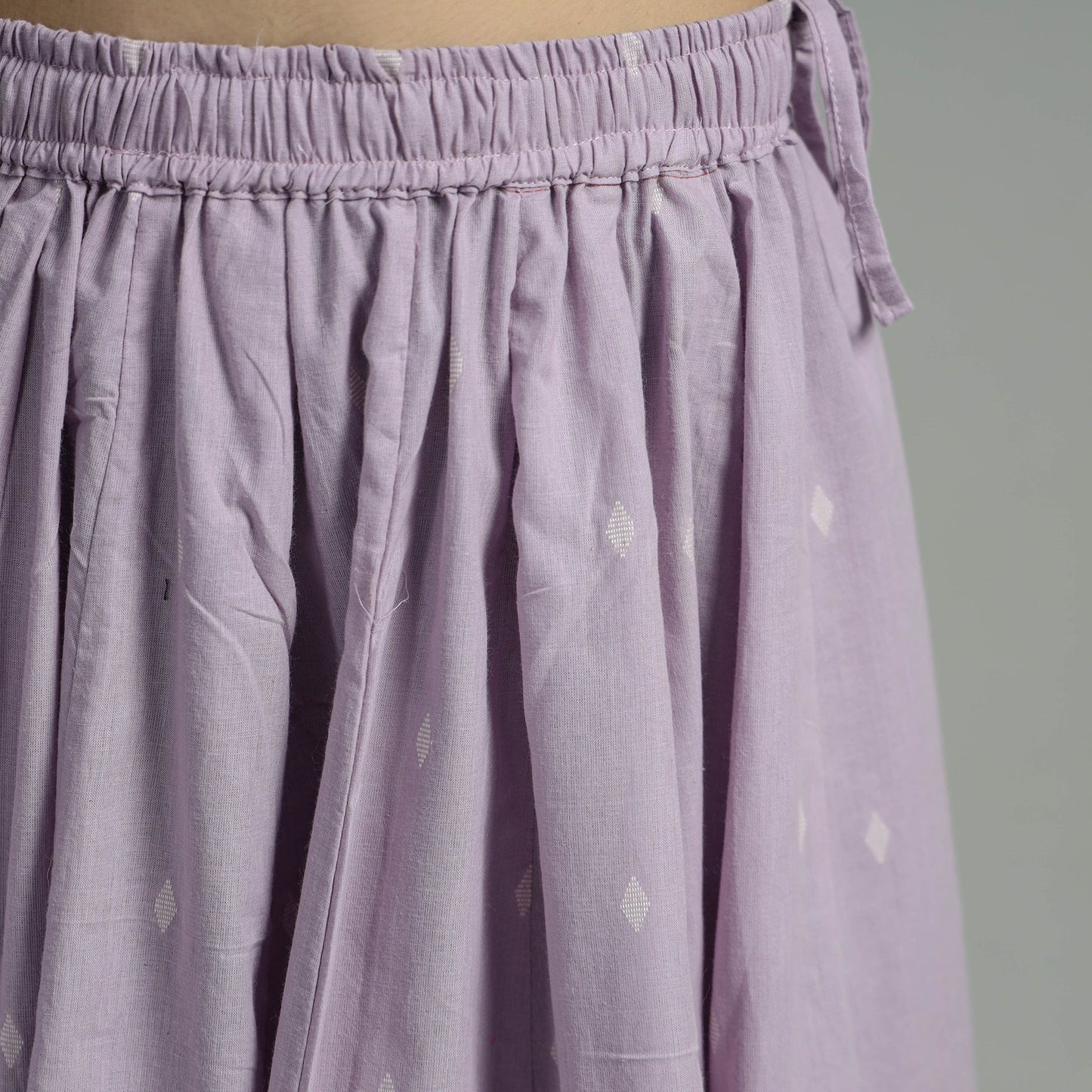 Purple Jacquard Patchwork 24 Kali Cotton Long Skirt