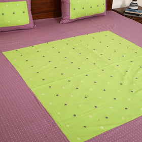 Purple - jacquard patchwork cotton double bed cover