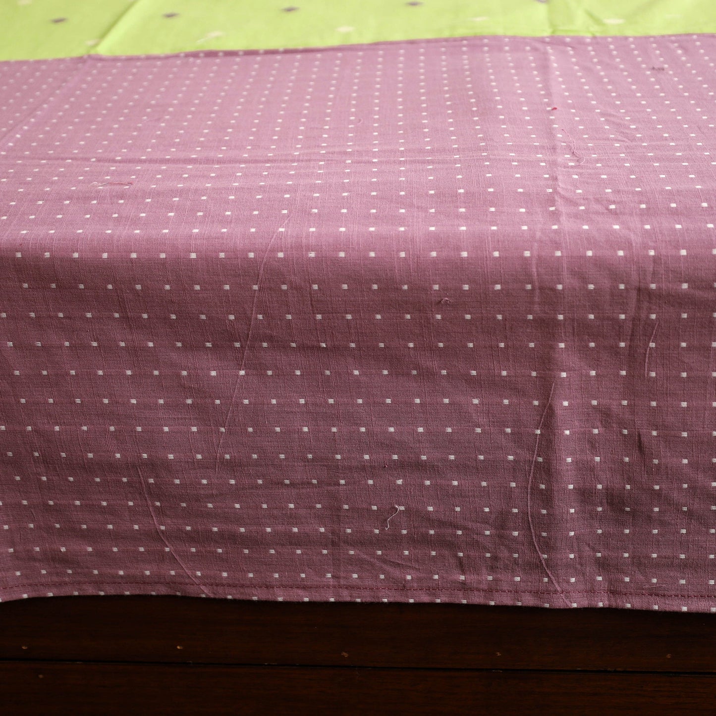 Purple - jacquard patchwork cotton double bed cover