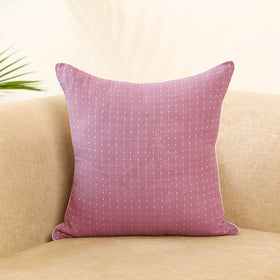 Purple Jacquard Weave Cotton Cushion Cover