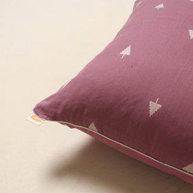 Purple - jacquard weave cotton cushion cover 64