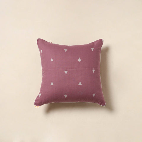 Purple - jacquard weave cotton cushion cover 64