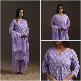 Jaipur hand cotton suit set with dupatta for women 03