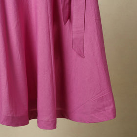 Purple - jhiri handloom plain cotton wrap around skirt 25