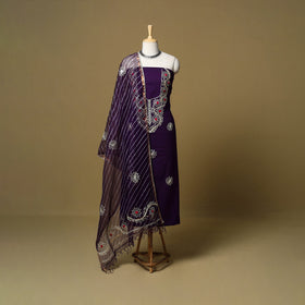 Kacchi gota patti work natural dyed pure cotton 3pc